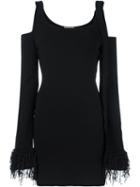 Alyx Fringed Cuff Knitted Dress, Women's, Size: S, Black, Viscose/polyester
