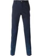 Pt01 Textured Trousers, Men's, Size: 54, Blue, Cotton/spandex/elastane