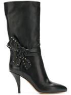 Valentino Rockstud Bow Boots - Black