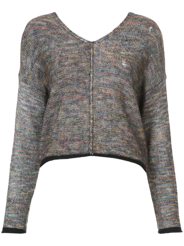 Raquel Allegra Space-dye V-neck Sweater - Multicolour