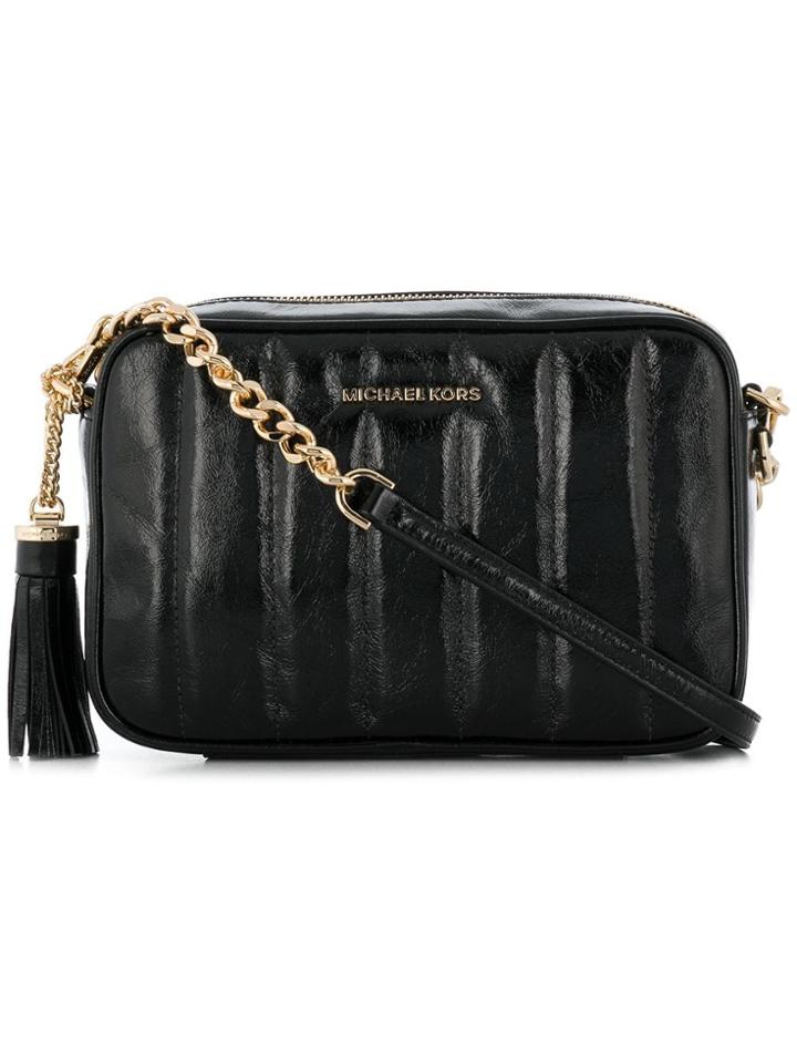 Michael Michael Kors Stitch Detail Crossbody Bag - Black