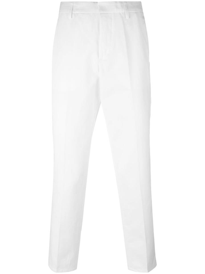 Dondup - Cropped Trousers - Men - Cotton/linen/flax - 34, White, Cotton/linen/flax