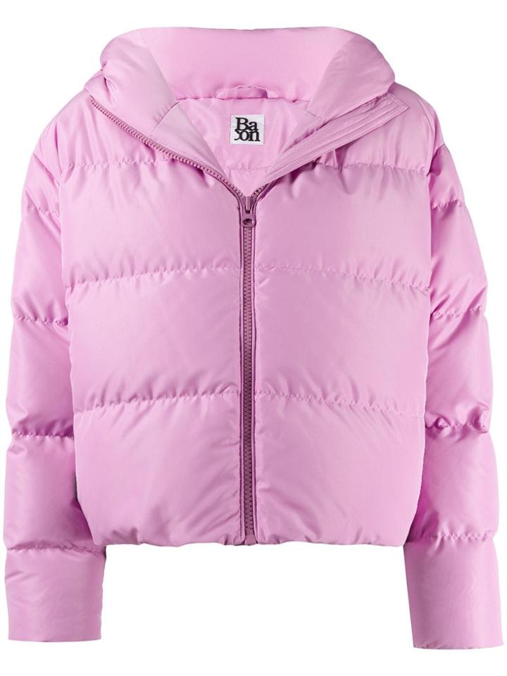 Bacon Cloud Hooded Puffer Jacket - Pink