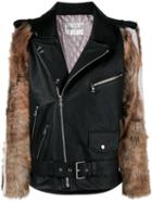 Sandy Liang 'riving To Now' Jacket, Women's, Size: 40, Black, Lamb Skin/sheep Skin/shearling/polyester