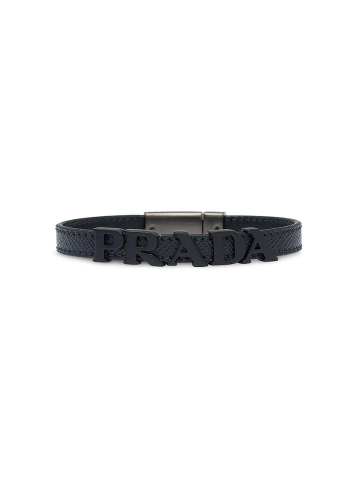 Prada Lettering Logo Bracelet - Black