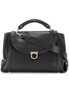 Salvatore Ferragamo Soft Sofia Shoulder Bag, Women's, Black, Calf Leather