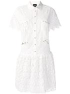 Just Cavalli Embroidered Flared Dress - White
