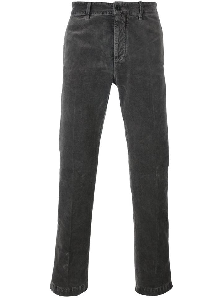 Massimo Alba Straight Trousers, Men's, Size: 50, Grey, Cotton