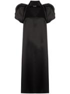 Styland Puff Sleeve Dress - Black