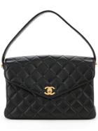 Chanel Vintage Flap Quilted Shoulder Bag - Black