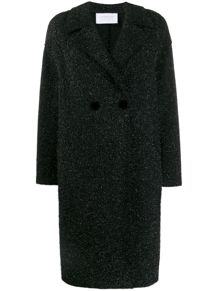 Harris Wharf London Glitter Knit Coat - Blue