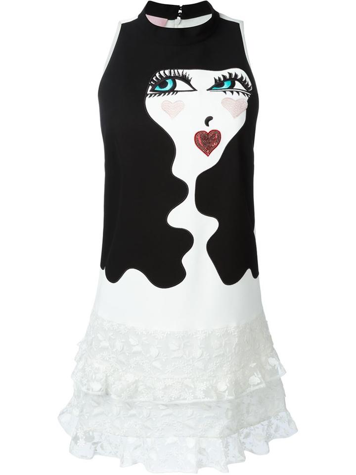 Giamba Face Patch Mini Dress