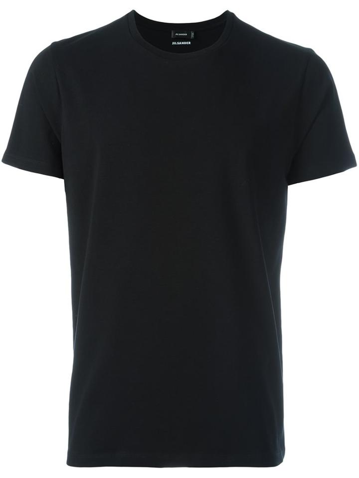 Jil Sander Basic T-shirt, Men's, Size: Small, Black, Cotton/spandex/elastane