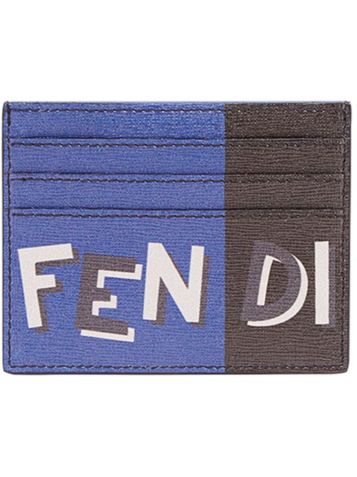 Fendi Logo Card Holder - Grey