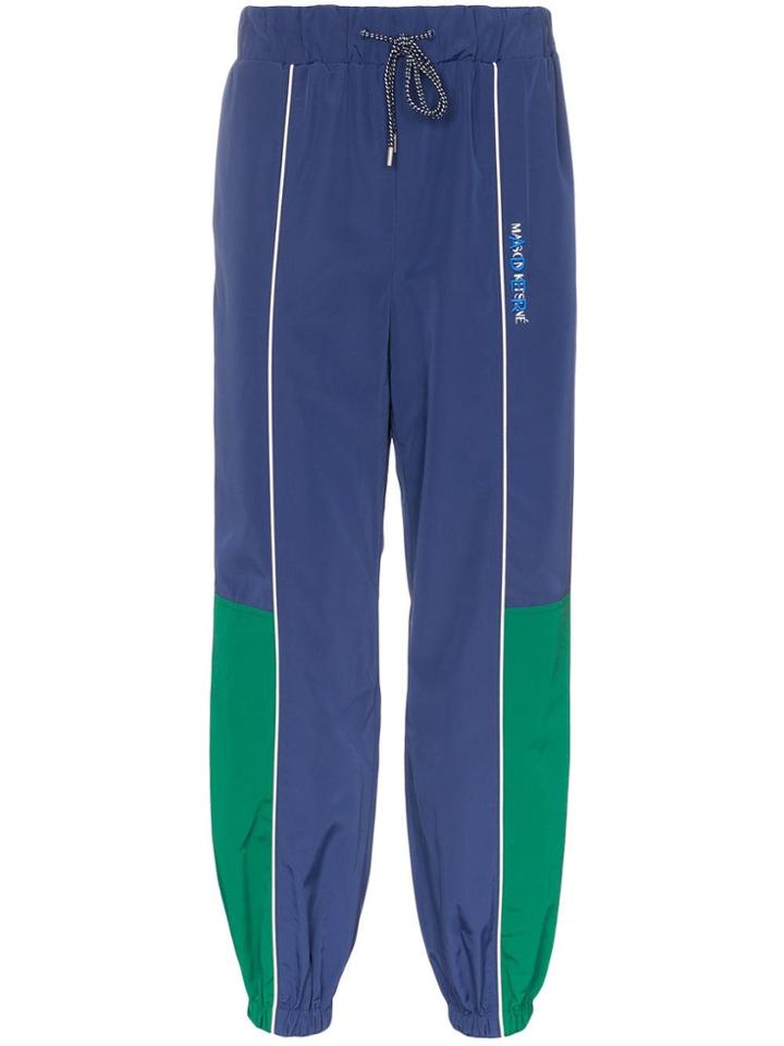 Maison Kitsuné Panelled Drawstring Joggers - Blue