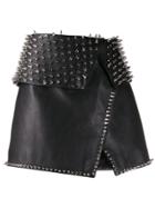 Balmain Spiked Stud Detail Skirt - Black