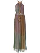 Alberta Ferretti - Plisse Dress - Women - Silk/acetate/other Fibers - 40, Green, Silk/acetate/other Fibers