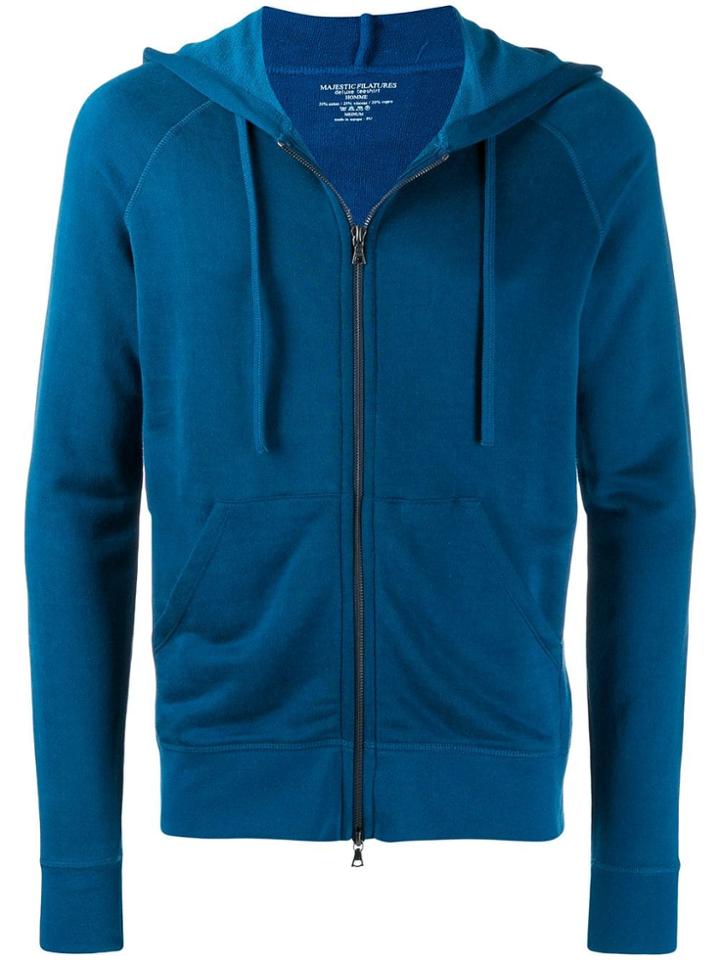 Majestic Filatures Hooded Zip-up Jacket - Blue