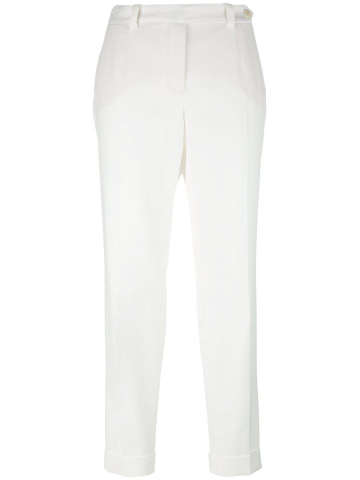 Loro Piana Straight Trousers, Women's, Size: 46, White, Cotton