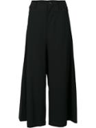 Yohji Yamamoto Wide Piping Pants, Women's, Size: 2, Black, Wool