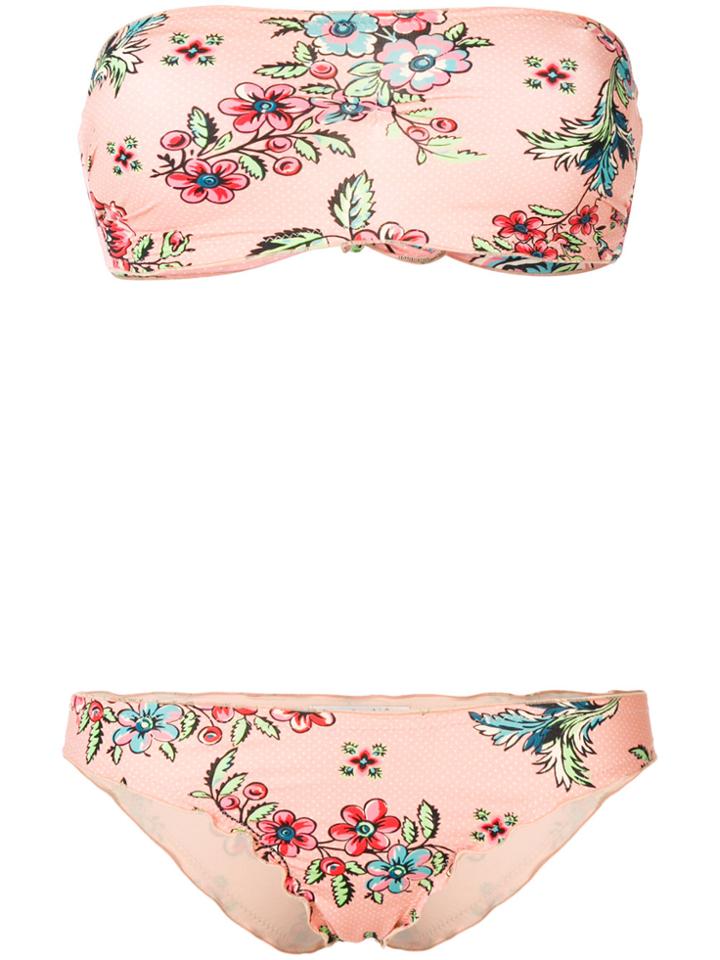 Anjuna Printed Two-piece Bikini - Pink & Purple