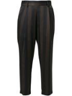 Erika Cavallini Semi Couture Cropped Striped Trousers