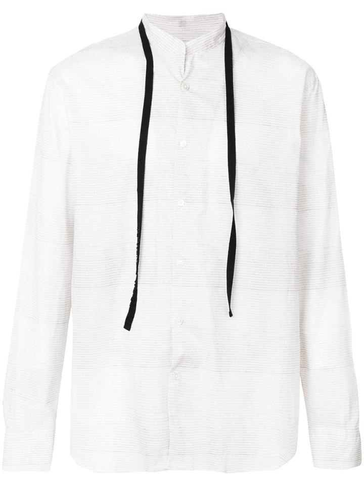 Ann Demeulemeester Drawstring Long-sleeve Shirt - White