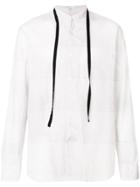 Ann Demeulemeester Drawstring Long-sleeve Shirt - White