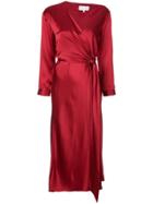 Michelle Mason Asymmetric Midi Dress - Red