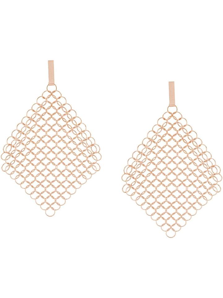 Saskia Diez Mesh Earrings - Gold
