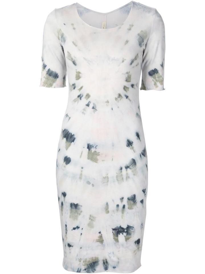Raquel Allegra Tie-dye Knitted Dress, Women's, Size: 2, White, Cotton/polyester