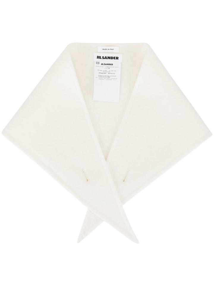 Jil Sander Cashmere Collar Scarf - White