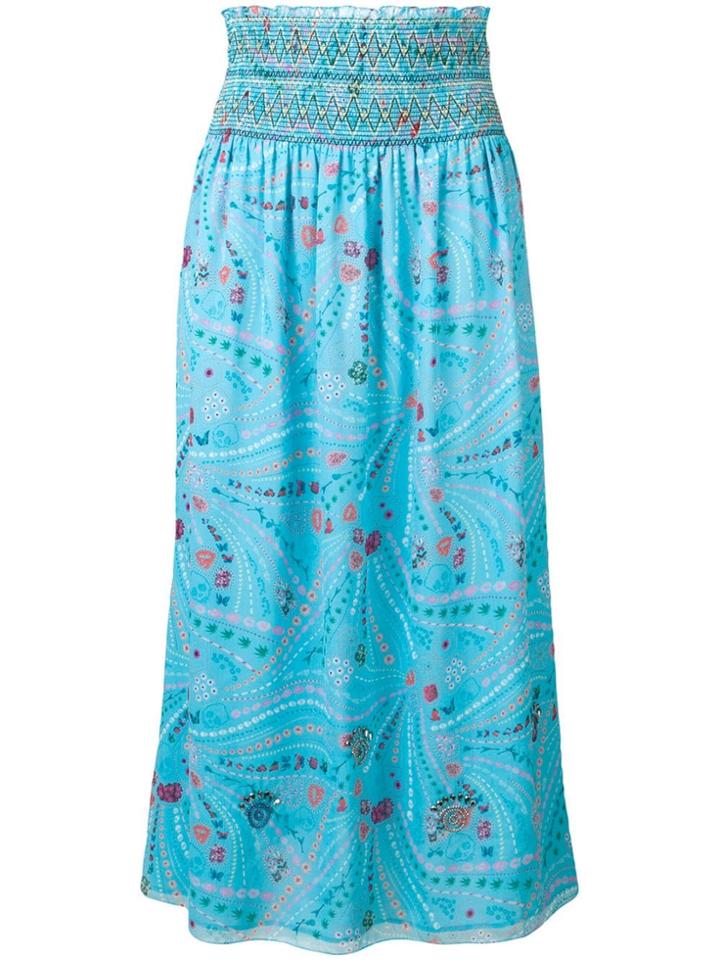 Zadig & Voltaire Jess Long Print Skirt - Blue