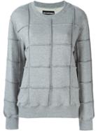 Nicopanda Exposed Seam Sweatshirt, Women's, Size: M, Grey, Cotton