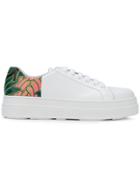 Prada Flatform Soled Sneakers - White