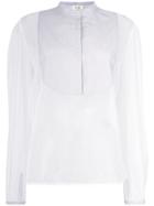 Isa Arfen Sheer Sleeves Blouse - White