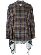 Wooyoungmi Flared Plaid Shirt - Brown