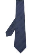 Kiton Striped Pattern Tie - Blue