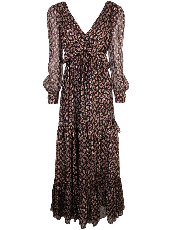 Diane Von Furstenberg Paisley Print Dress - Black
