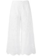 Red Valentino Broderie Anglaise Cropped Trousers - White