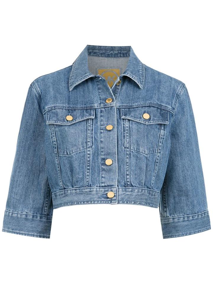 Michael Michael Kors Wide Slv Dnm Jkt - Blue