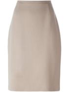 Jean Louis Scherrer Vintage Straight Skirt, Women's, Size: 40, Nude/neutrals