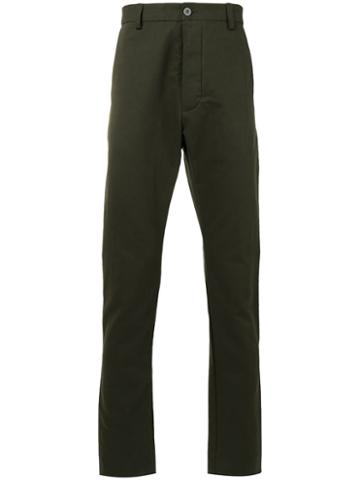Manuel Marte - Regular Trousers - Men - Cotton/linen/flax/spandex/elastane - M, Green, Cotton/linen/flax/spandex/elastane