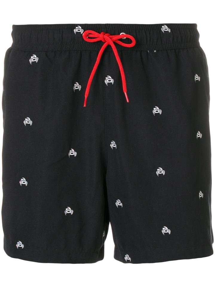 Paul Smith Crab Embroidery Swimming Shorts - Blue