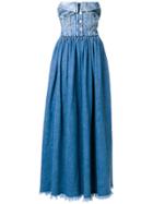 Vivetta Strapless Denim Dress - Blue