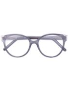 Chloe Eyewear - Round Frame Glasses - Women - Acetate/metal - 52, Grey, Acetate/metal