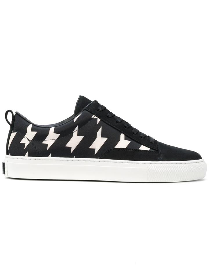 Msgm Abstract Print Sneakers - Black