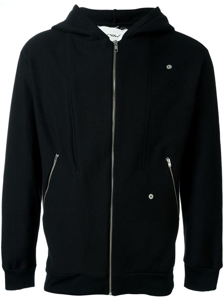 Mow Zip Up Elastic Cuff And Waist Hoodie