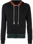 Raf Simons Stripe Detail Hoodie, Men's, Size: Medium, Black, Cotton/polyamide/polyester/spandex/elastane
