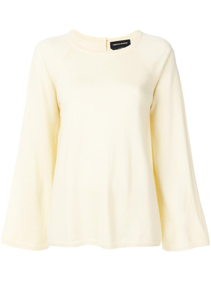 Vanessa Seward Fine Knit Sweater - Yellow & Orange
